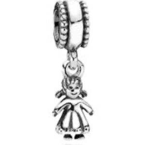 Pandora Little Girl With Pigtails Child Kid Rare Retired Bead Dangle Charm